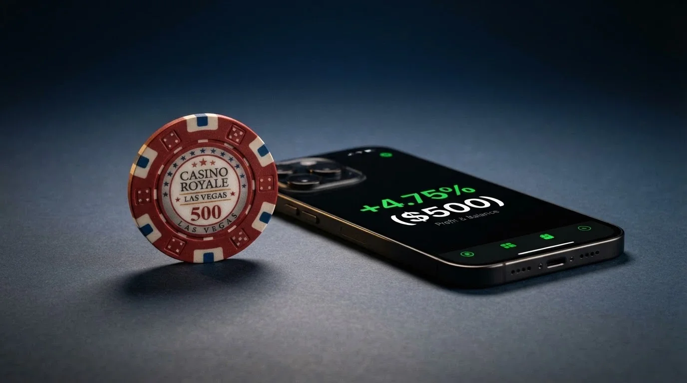 A Bitcoin symbol beside an online casino deposit screen showing a boosted match percentage for crypto deposits