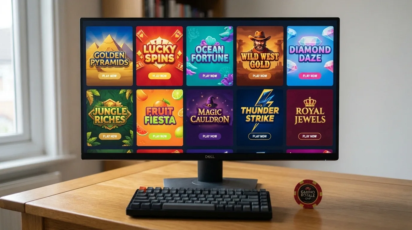 A side-by-side grid of casino homepages on a desktop screen with Australian dollar symbols visible