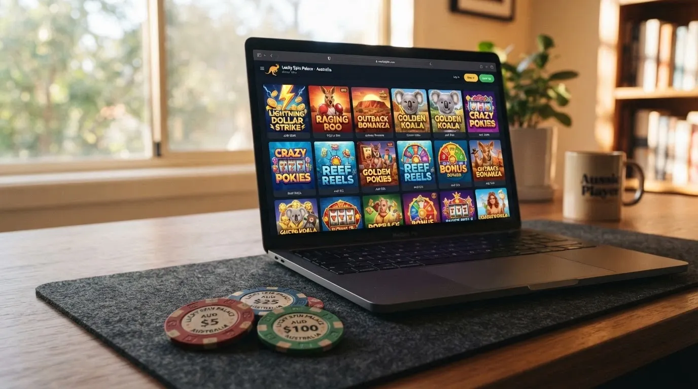 A comparison-grid layout with casino logos and key terms (wagering, cap, spins) side by side, clean and scannable