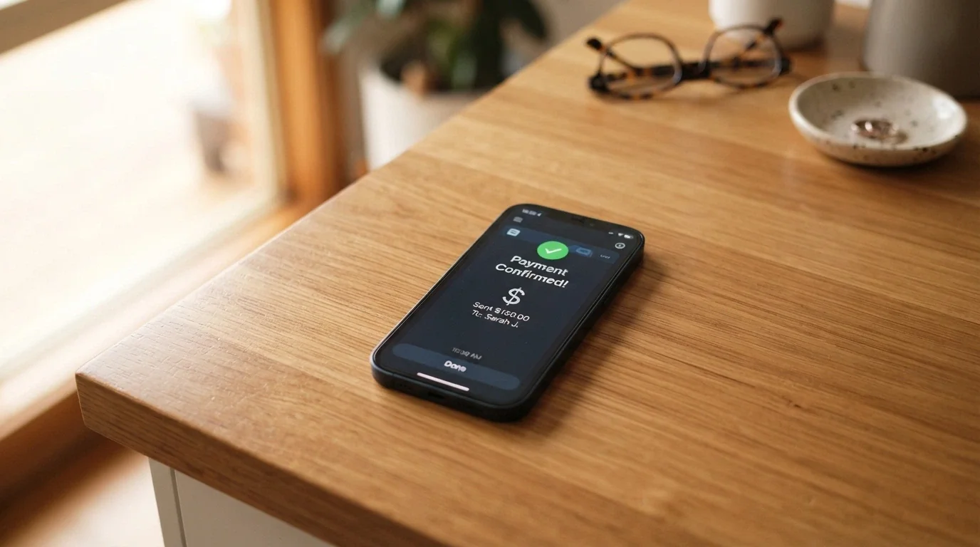 A phone banking app showing a PayID payment confirmation